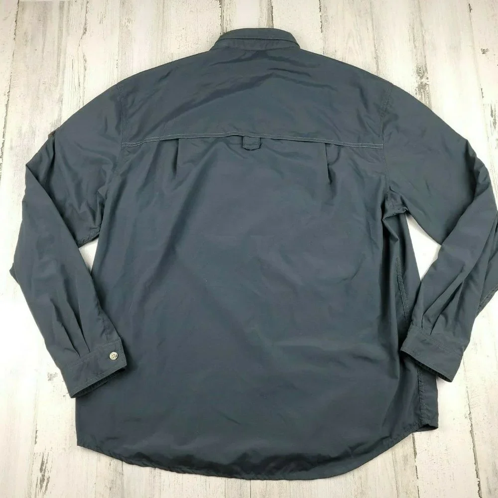 REI UPF 50+ Gray Check Coolplus Long Sleeve Hiking Fishing Outdoor Shirt - Picture 2 of 11